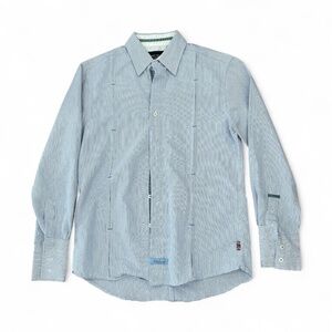 Scott Weiland Men’s Blue Long Sleeve Fitted Dress Shirt  English Laundry Sz M